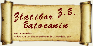 Zlatibor Batoćanin vizit kartica